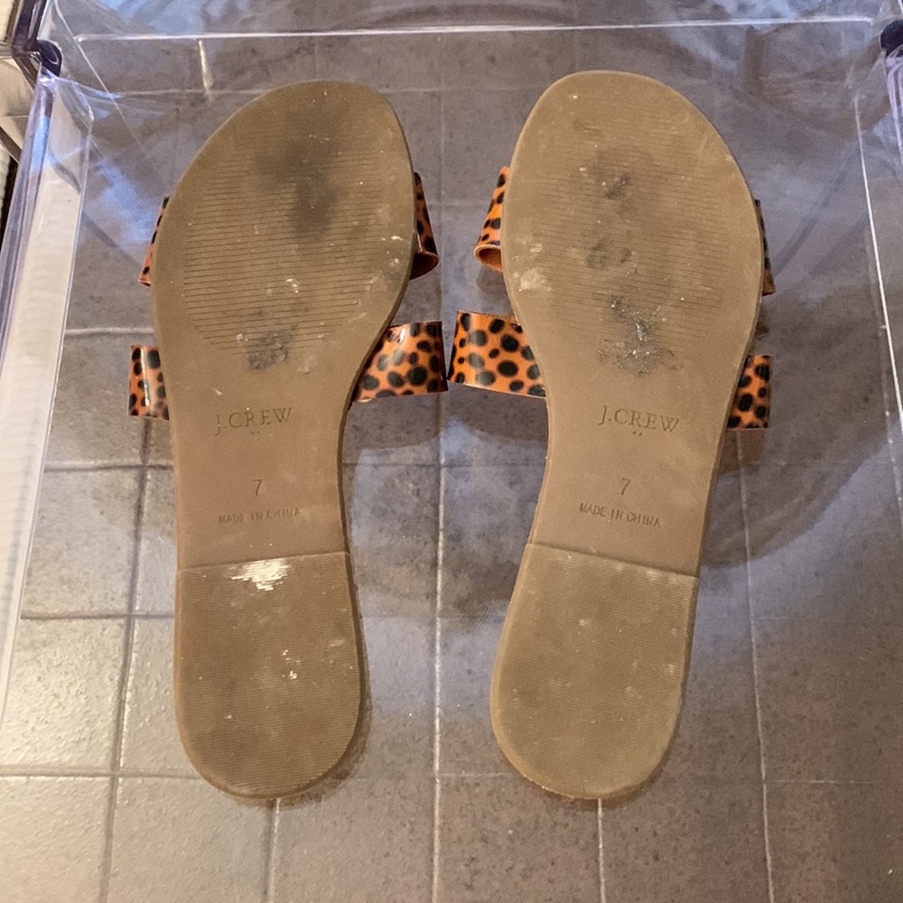 J. Crew Animal Print Slip On Sandal - Picture 2 of 2